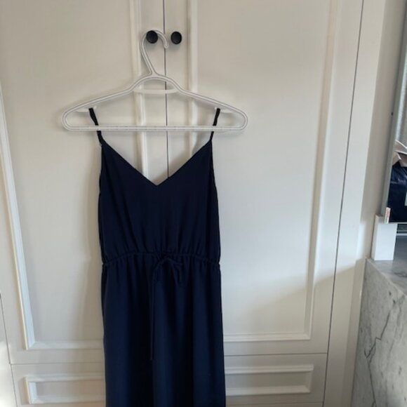 Navy V Neck Aritzia Dress - Picture 1 of 3